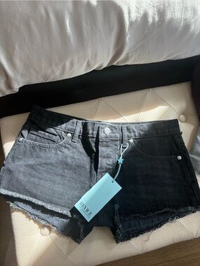 Black Distressed Denim Shorts Revice Denim